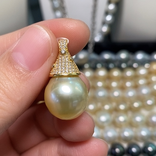 海水珍珠颈饰银S925镶嵌14-15