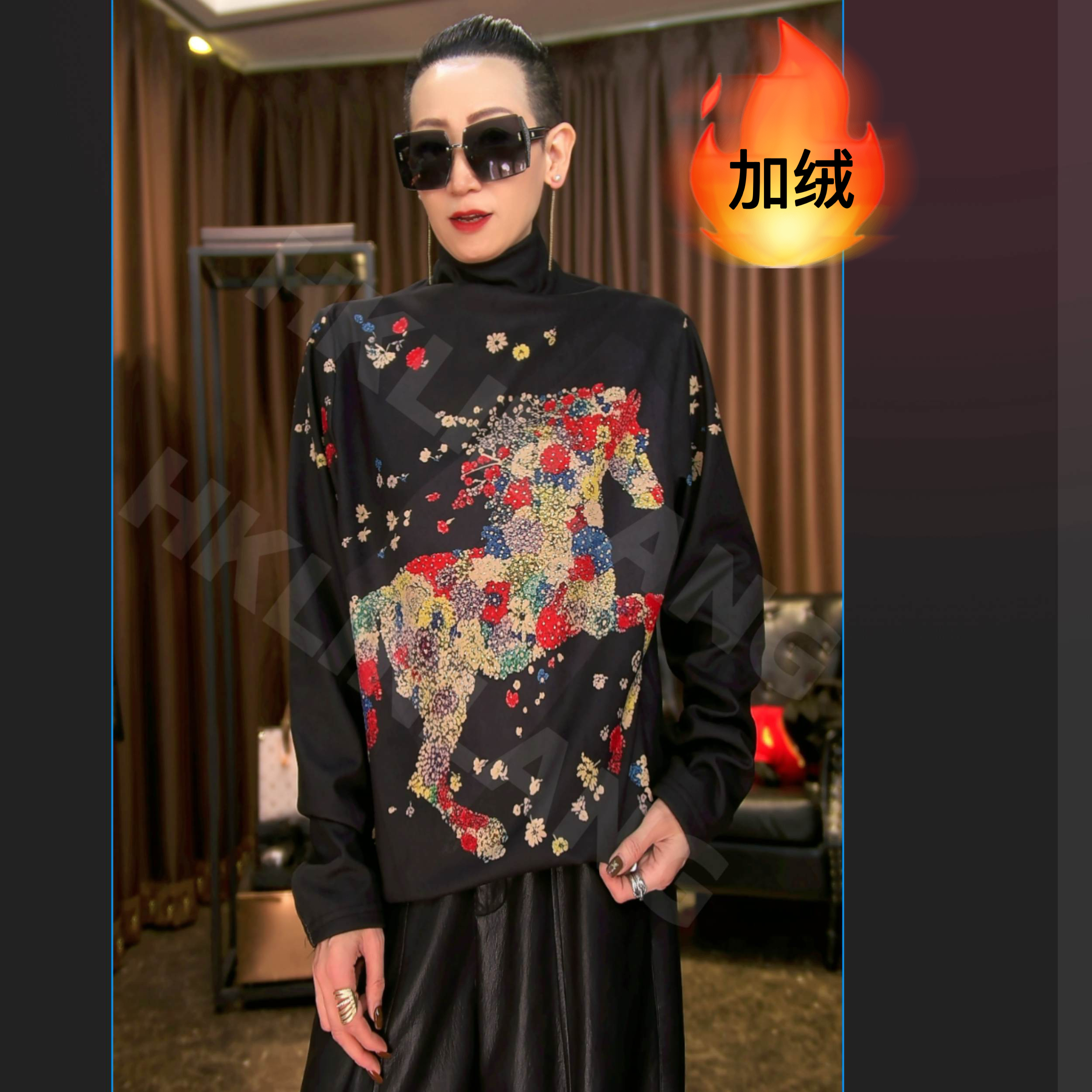 香港LinLang伦哥私定 I老钱风女装轻奢德绒打底2860#