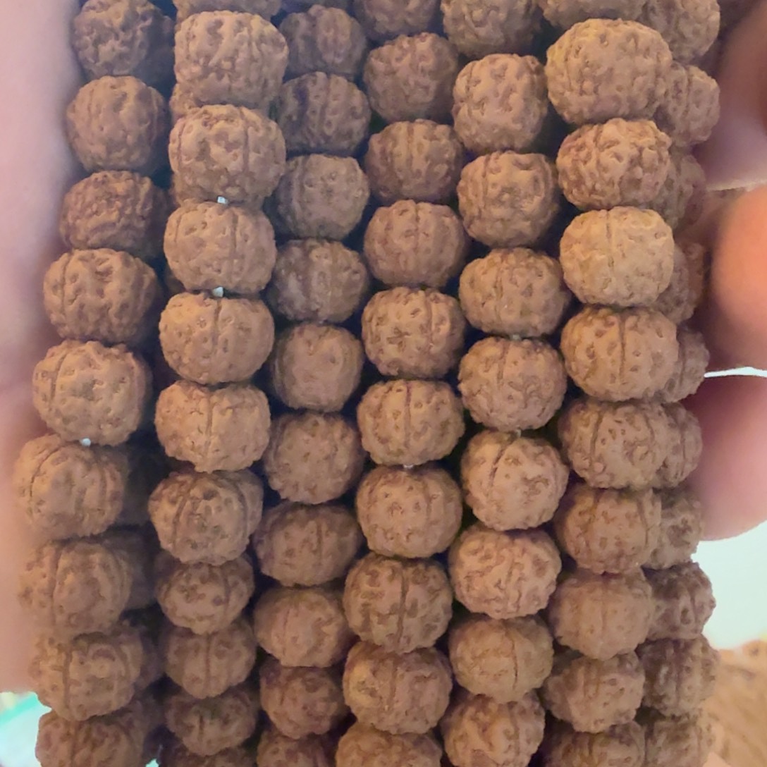 吊坠金刚菩提新树褐皮平细108保全品手持