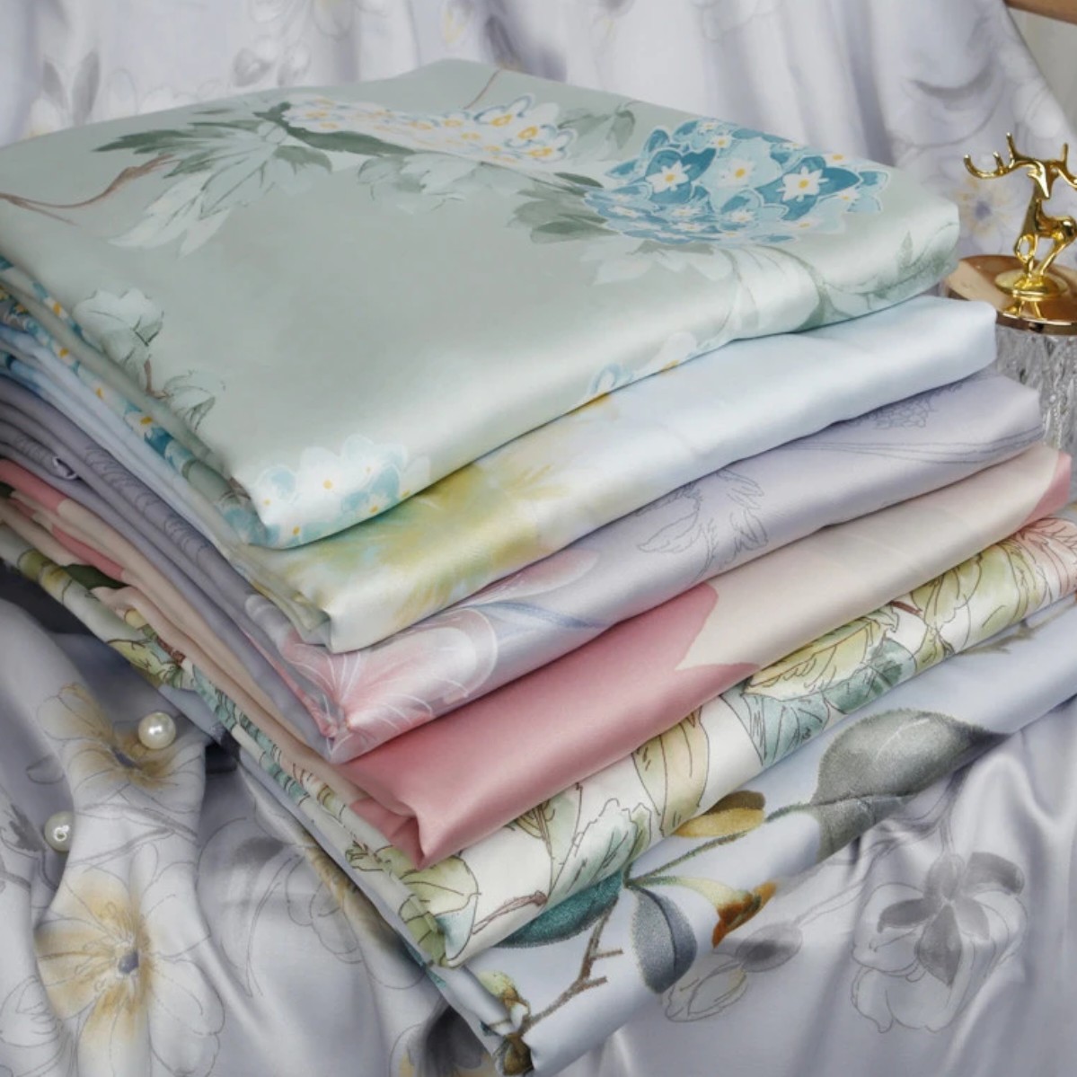 莱赛尔植物纤维天丝，匹马棉被套2×2*3双人（主播介绍为准)被罩印花