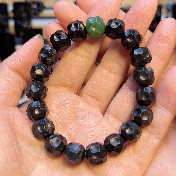 和田玉手链未镶嵌卡12无相珠宝级