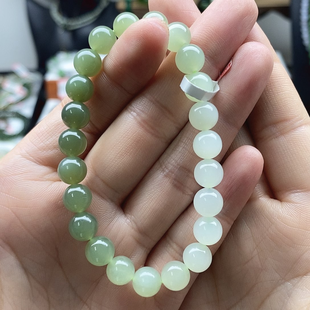 和田玉手串卡8未镶嵌