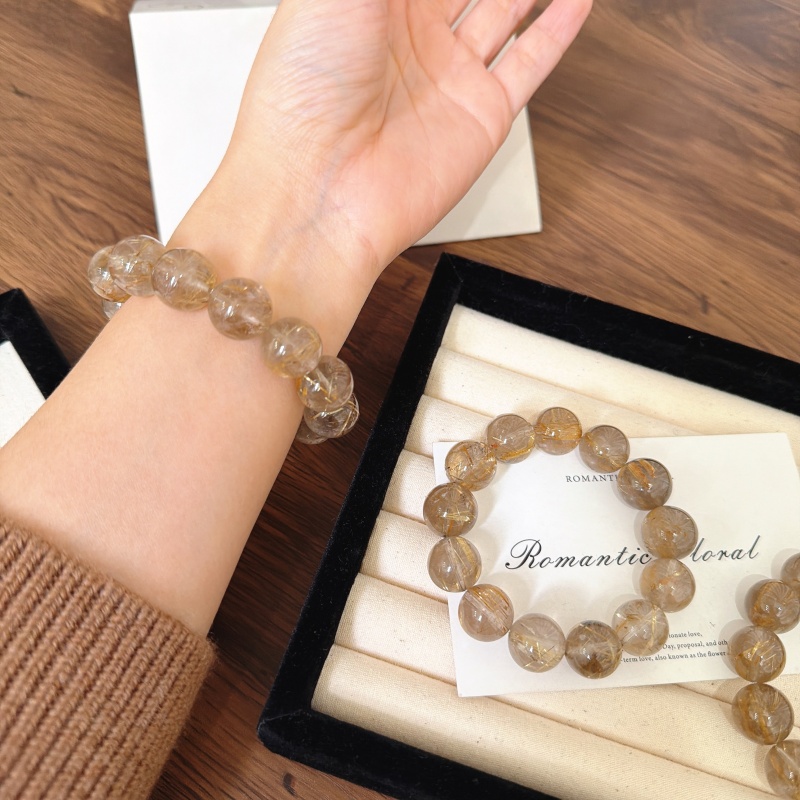 X1630[雾迟14m](深)金发晶手链高端轻奢手串多样性发一