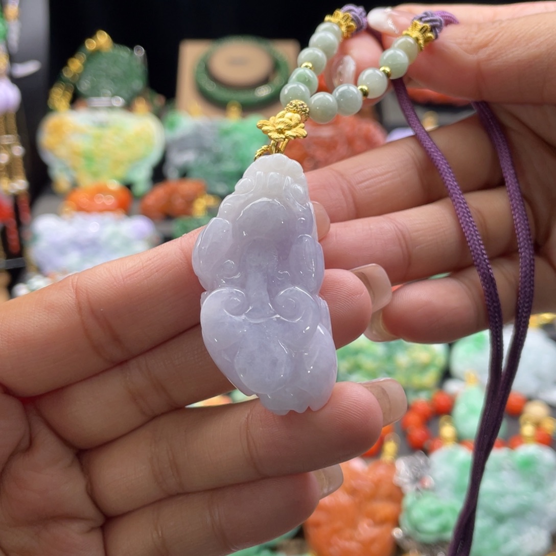 翡翠颈饰未镶嵌代编织