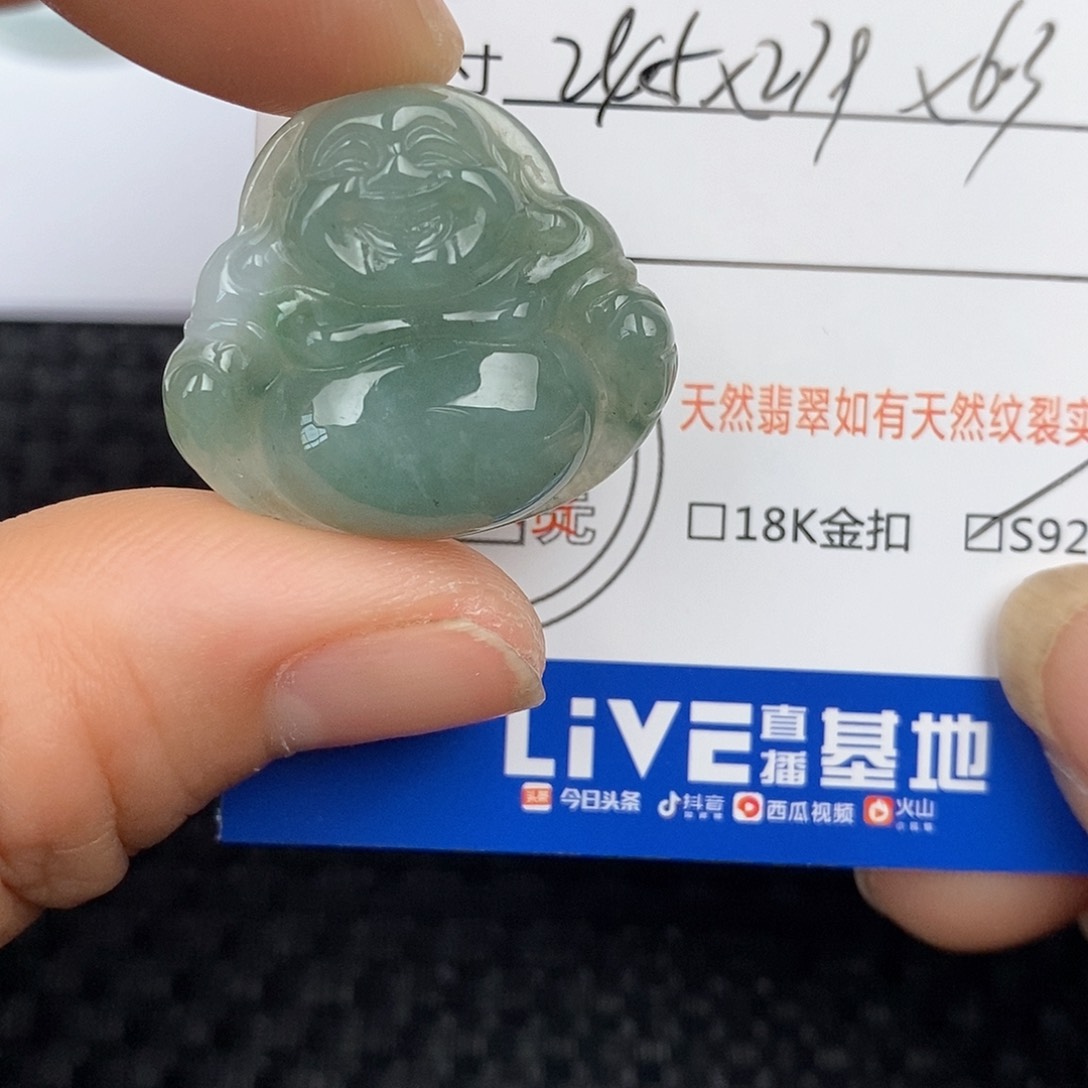 翡翠颈饰银S925镶嵌吊坠