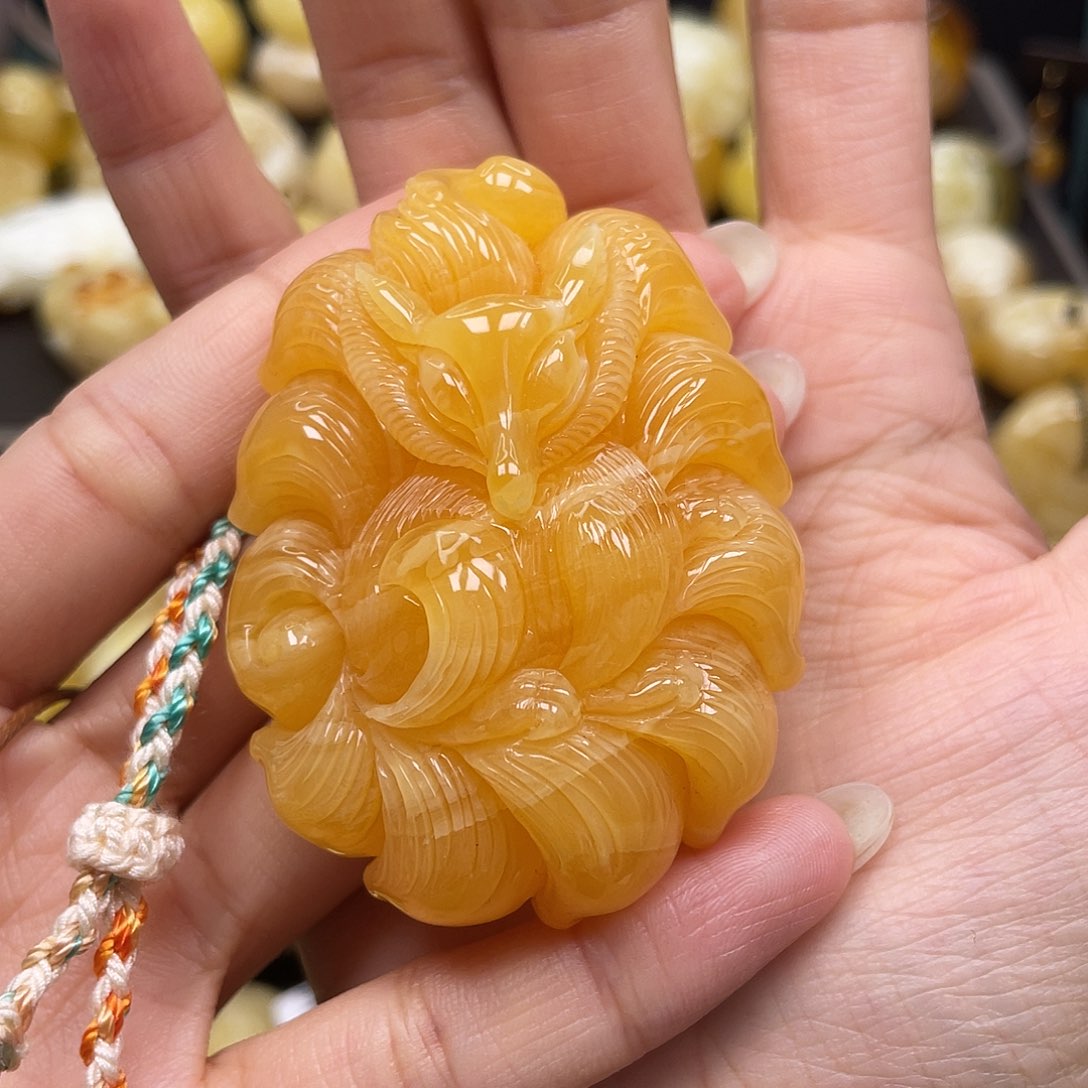 蜜蜡裸石未镶嵌微*蜜蜡