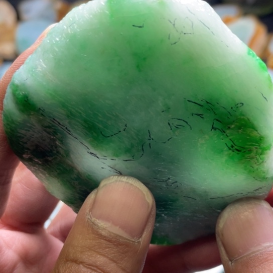 定制翡翠未镶嵌九*龙包工云龙