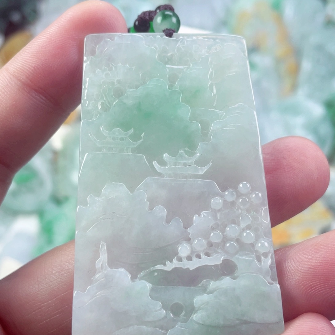 翡翠未镶嵌吊坠(不含链)