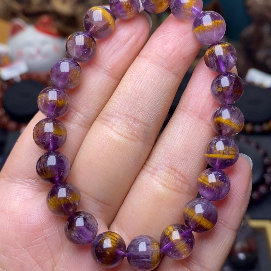 水晶A031猫眼极光单圈8m未镶嵌