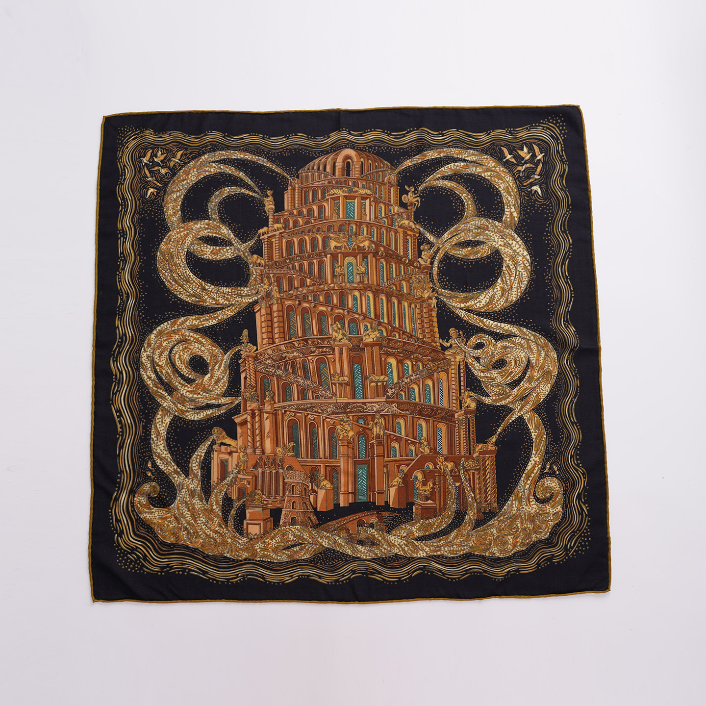 罗浮宫【82*82】桑蚕丝羊毛女士丝毛方巾（252364）20573