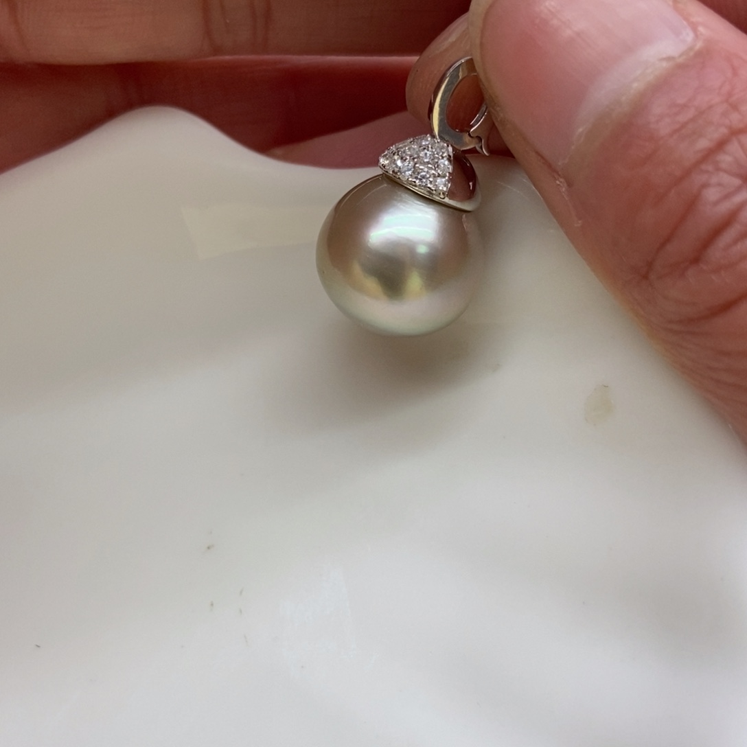 海水珍珠吊坠(不含链)银S925镶嵌
