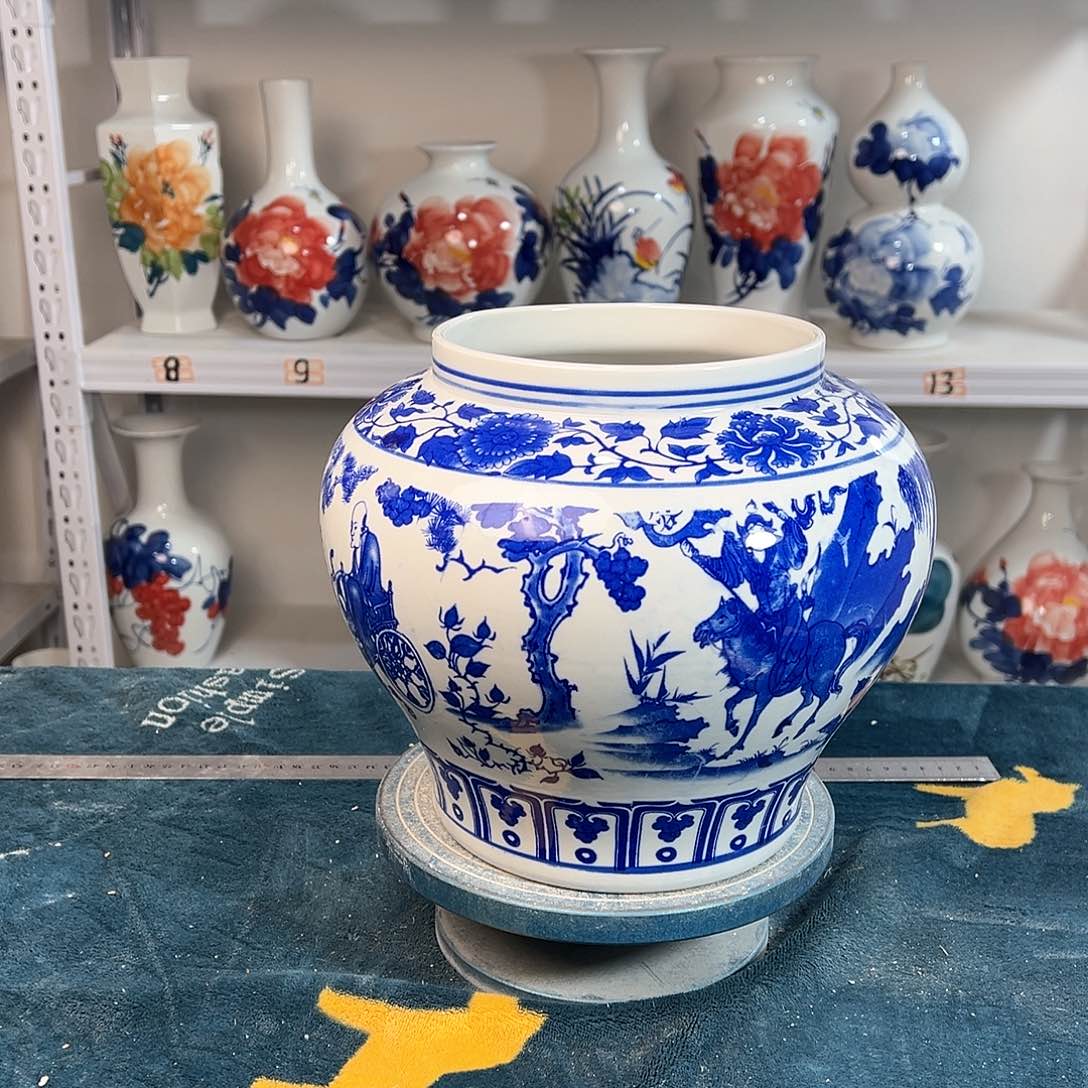 摆件景德镇陶瓷大口鬼谷