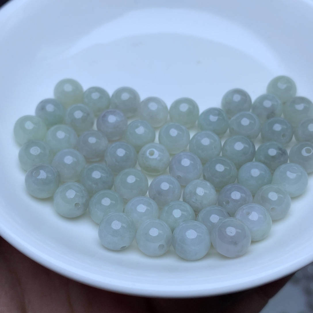 【闪购商品】翡翠手链未镶嵌卡7.4冰乌鸡26个