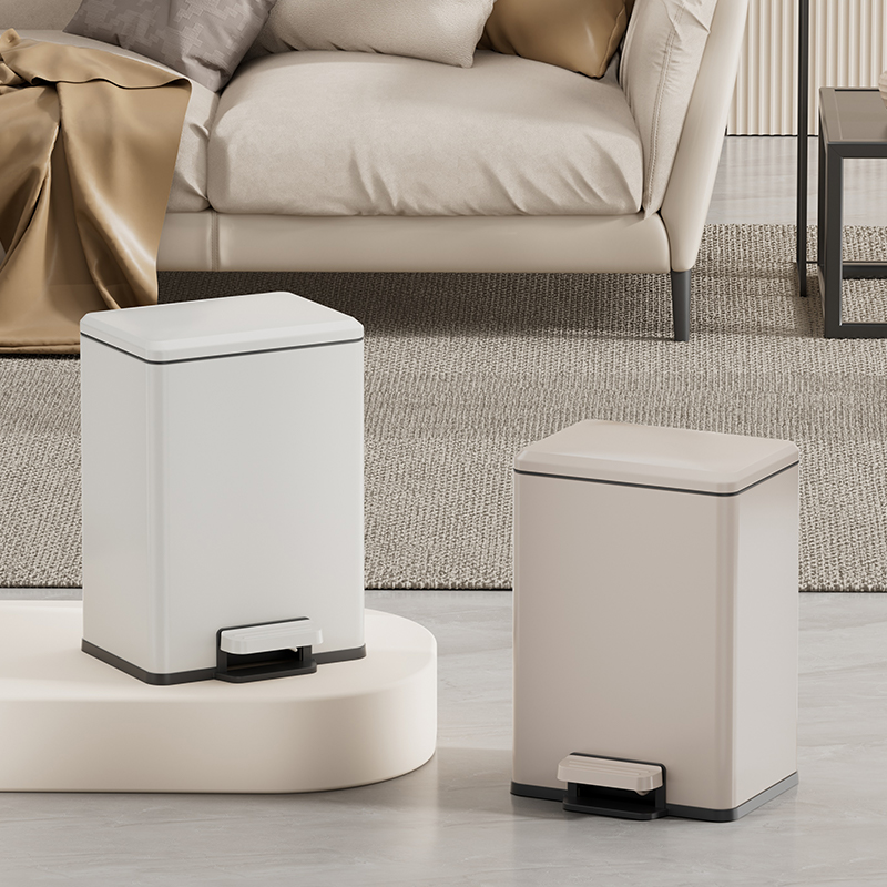 客厅垃圾桶带盖脚踏式家用不锈钢大号卫生间厨房轻奢高档厕所卧室
