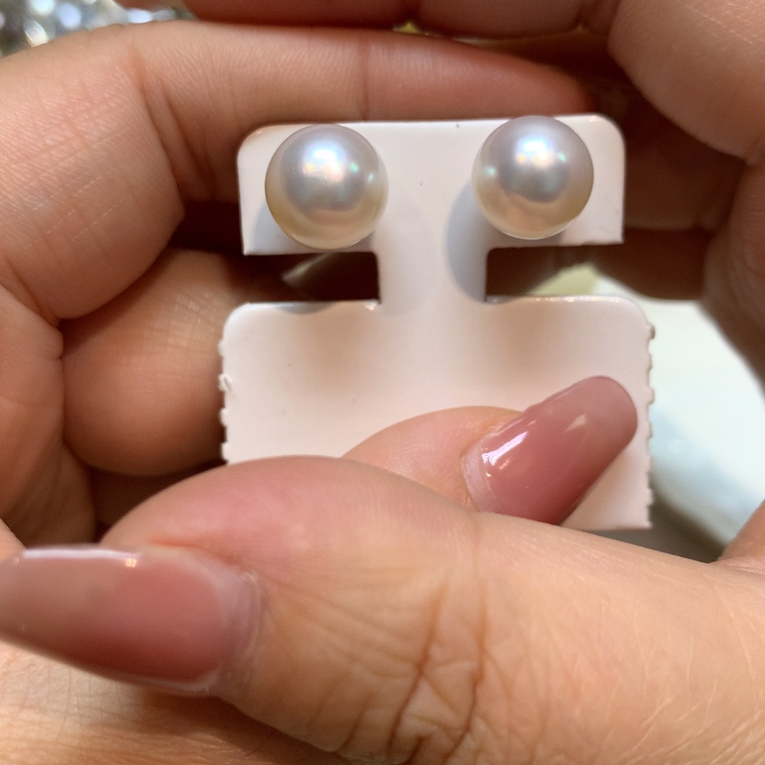 海水珍珠耳饰18K金镶嵌