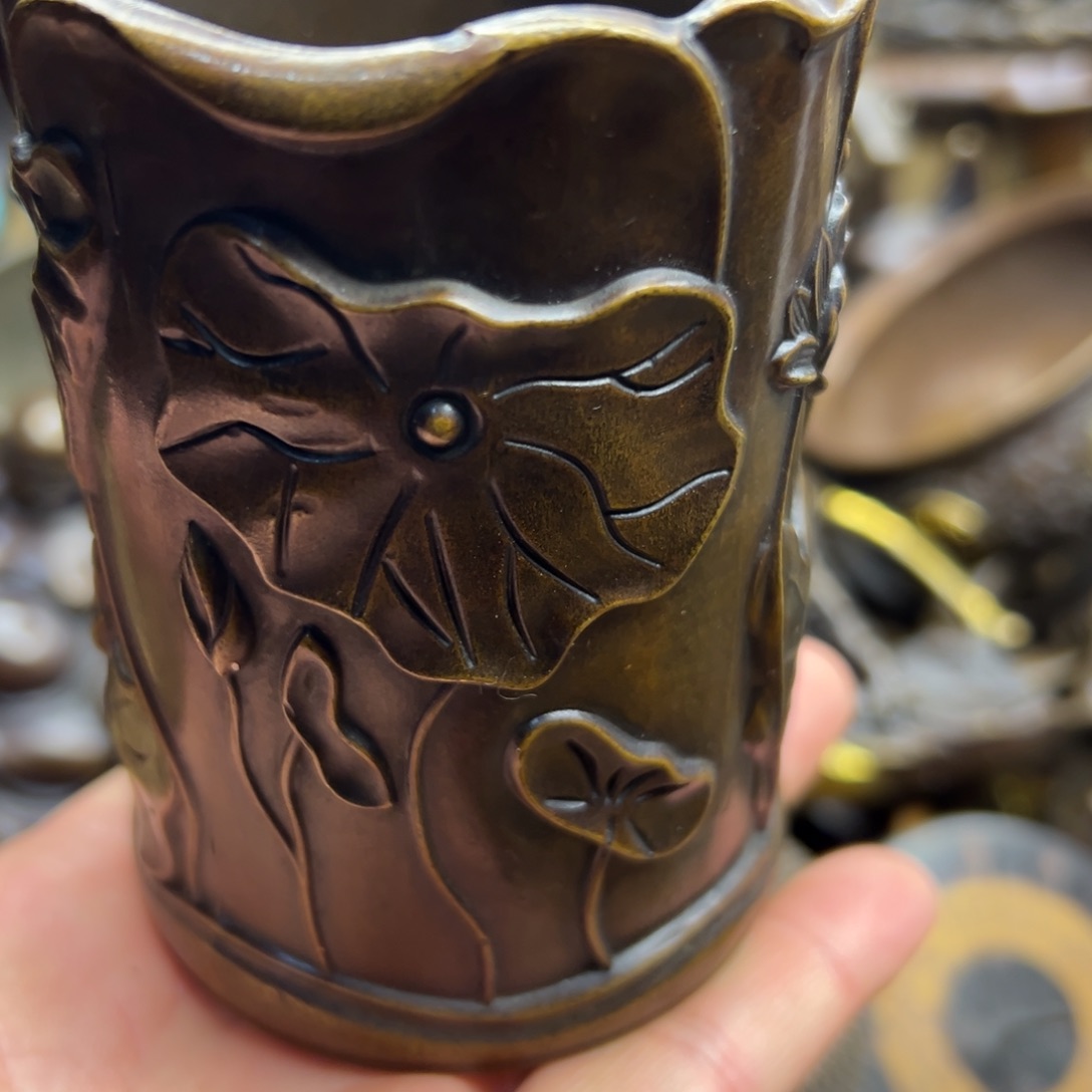 铜摆件欢迎欢迎你