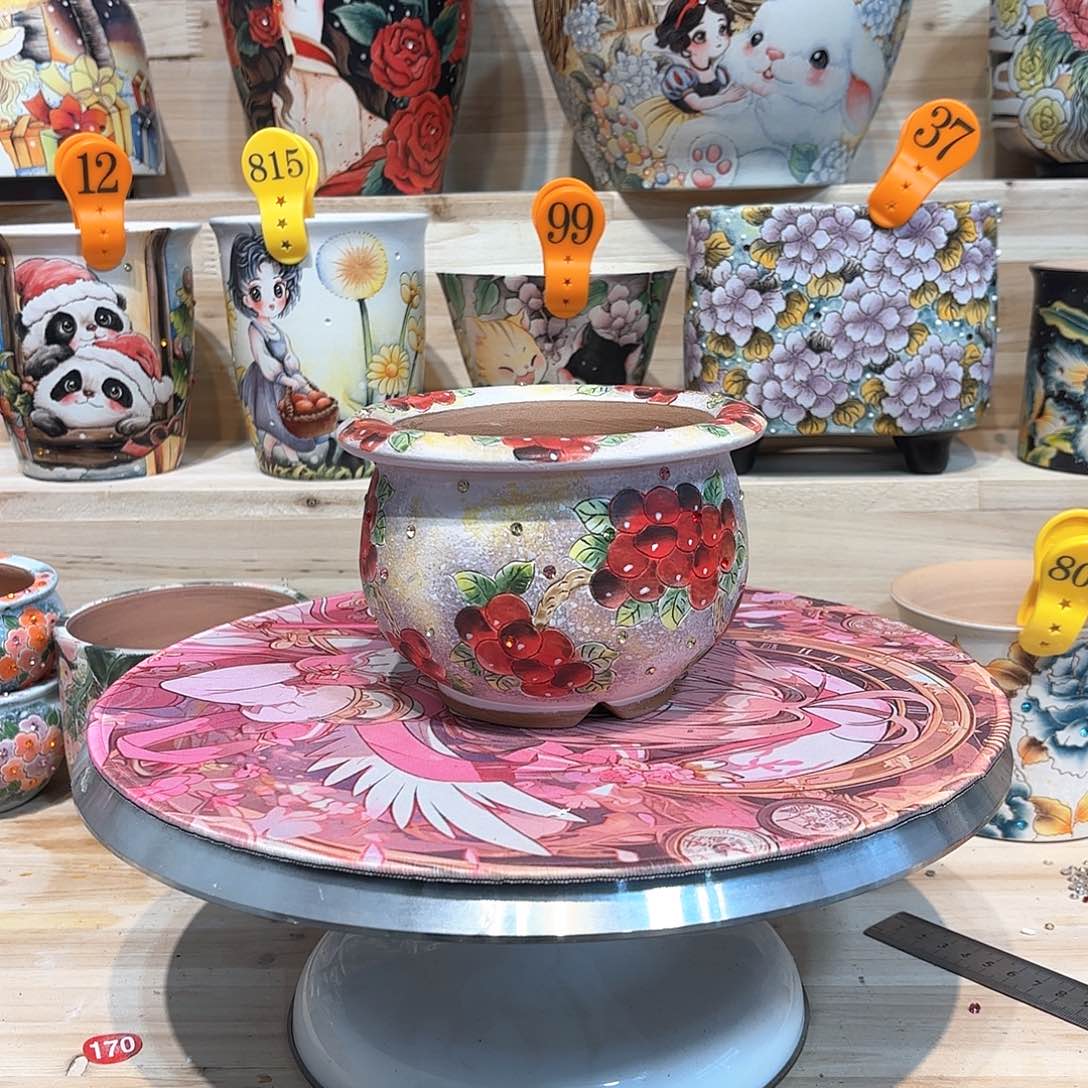 紫砂花盆手工花盆默认微瑕10/8