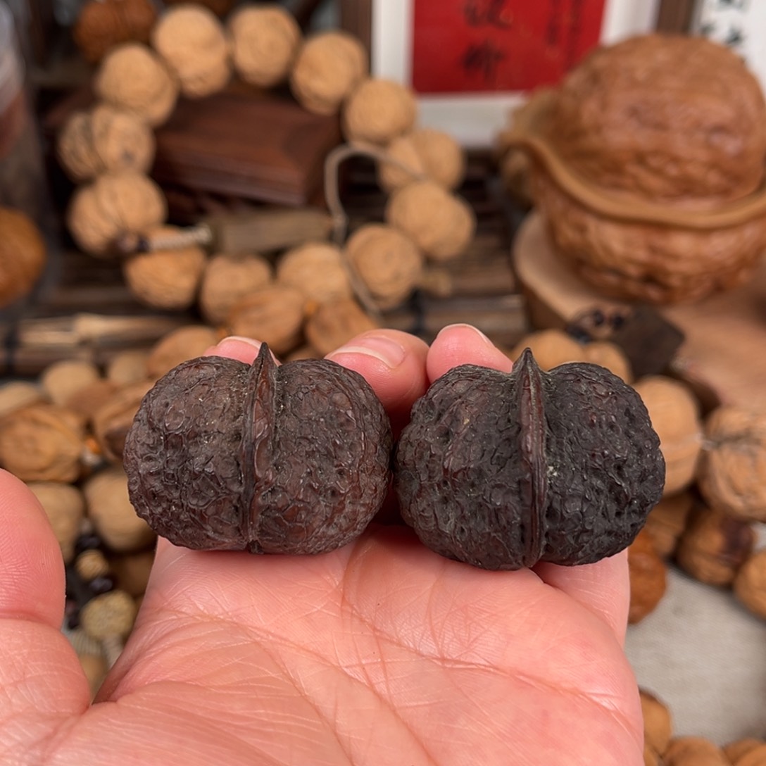 文玩核桃把件福利纳福元宝39尺（微瑕）