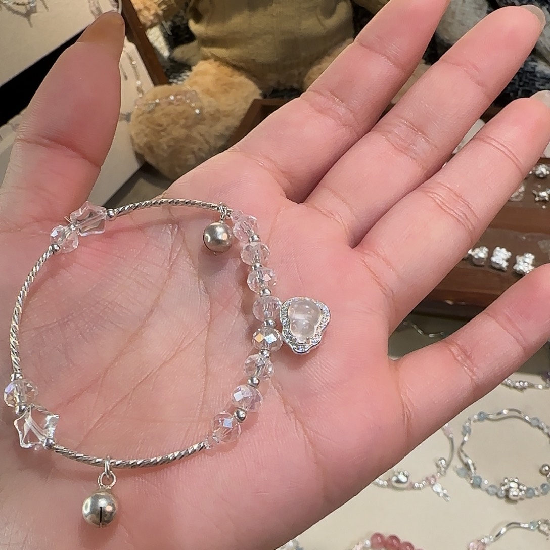 银S925镶嵌烟晶手链加葫芦，铃铛换钱币