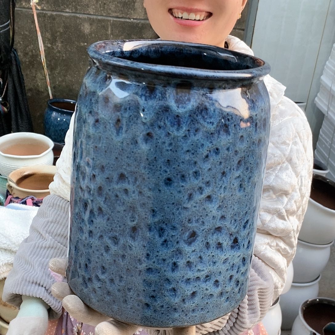 紫砂花盆瑕疵口17高26瑕疵