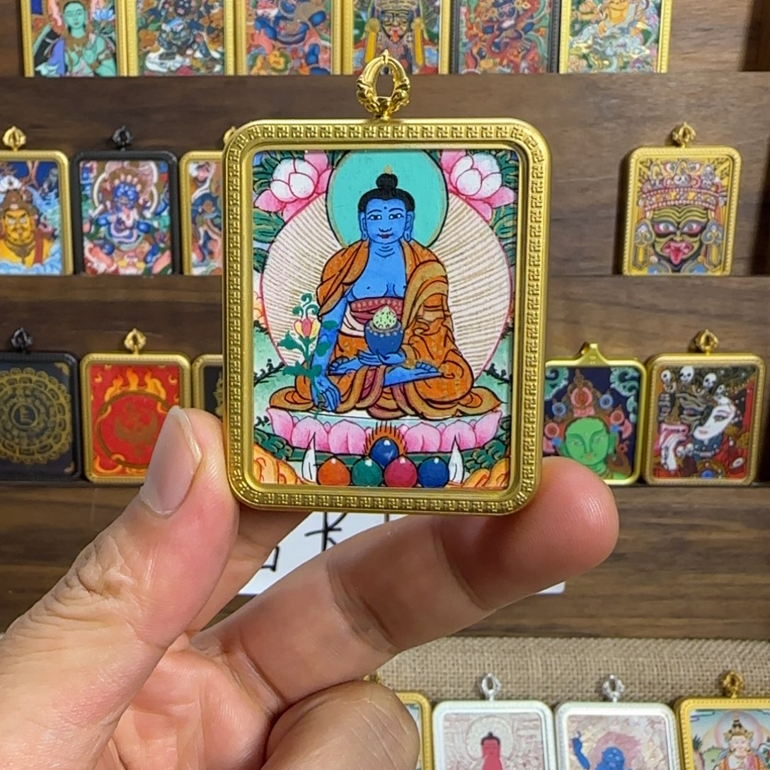 吊坠唐卡定制款药师佛