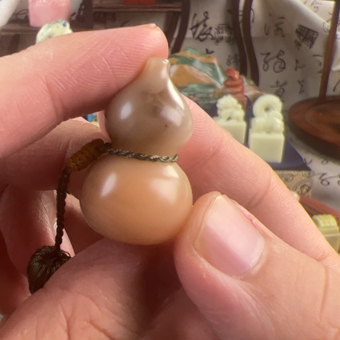 老挝石葫芦印章手捻