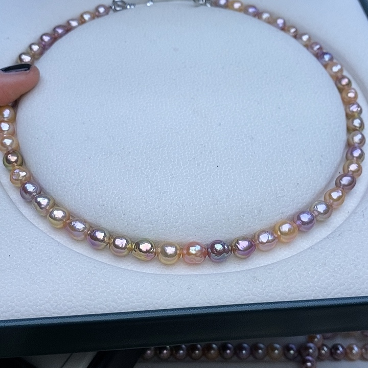 淡水珍珠项链未镶嵌添*乐7-8