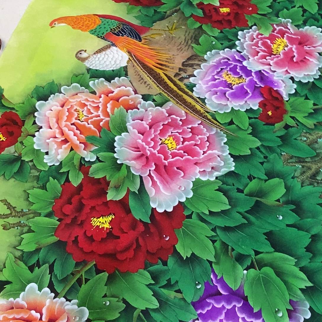 国画收藏工笔牡丹手绘