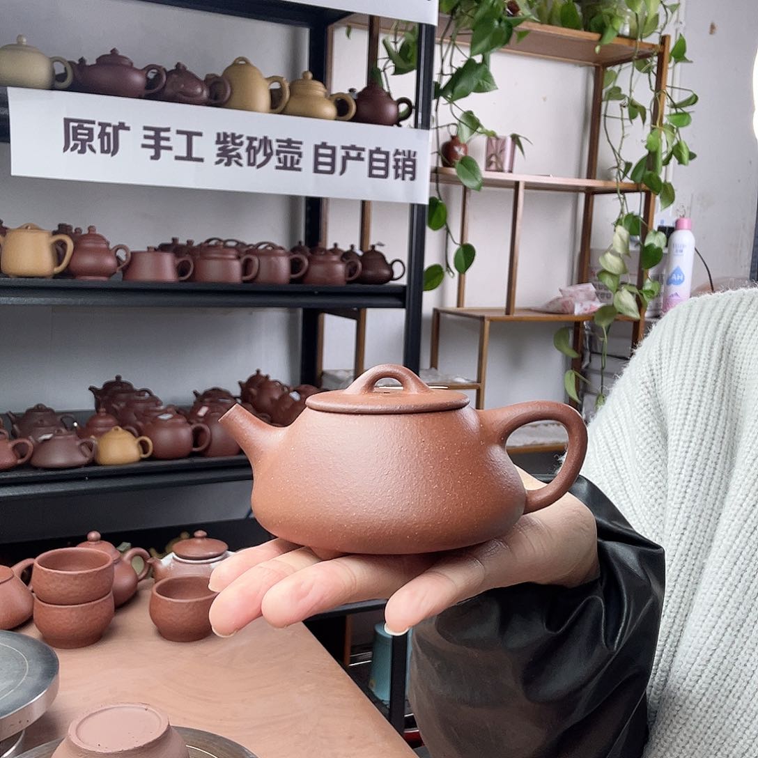 紫砂茶壶平盖石瓢