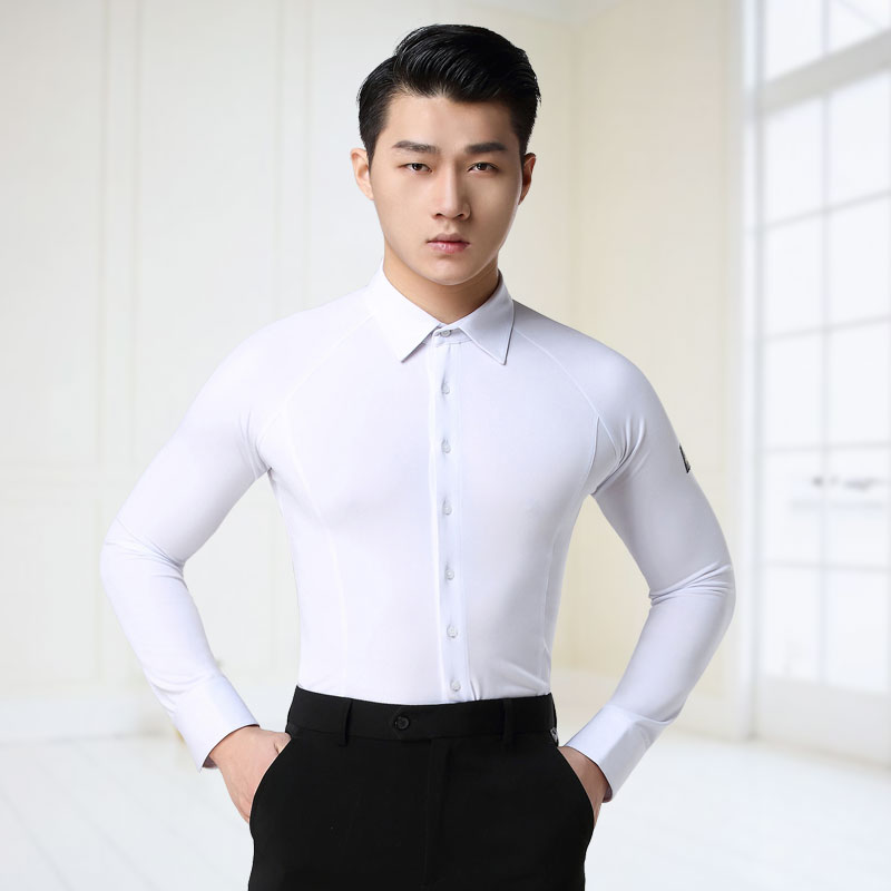 丹宝罗国标舞舞服摩登舞交谊舞拉丁舞男舞衣华尔兹练功服长袖于