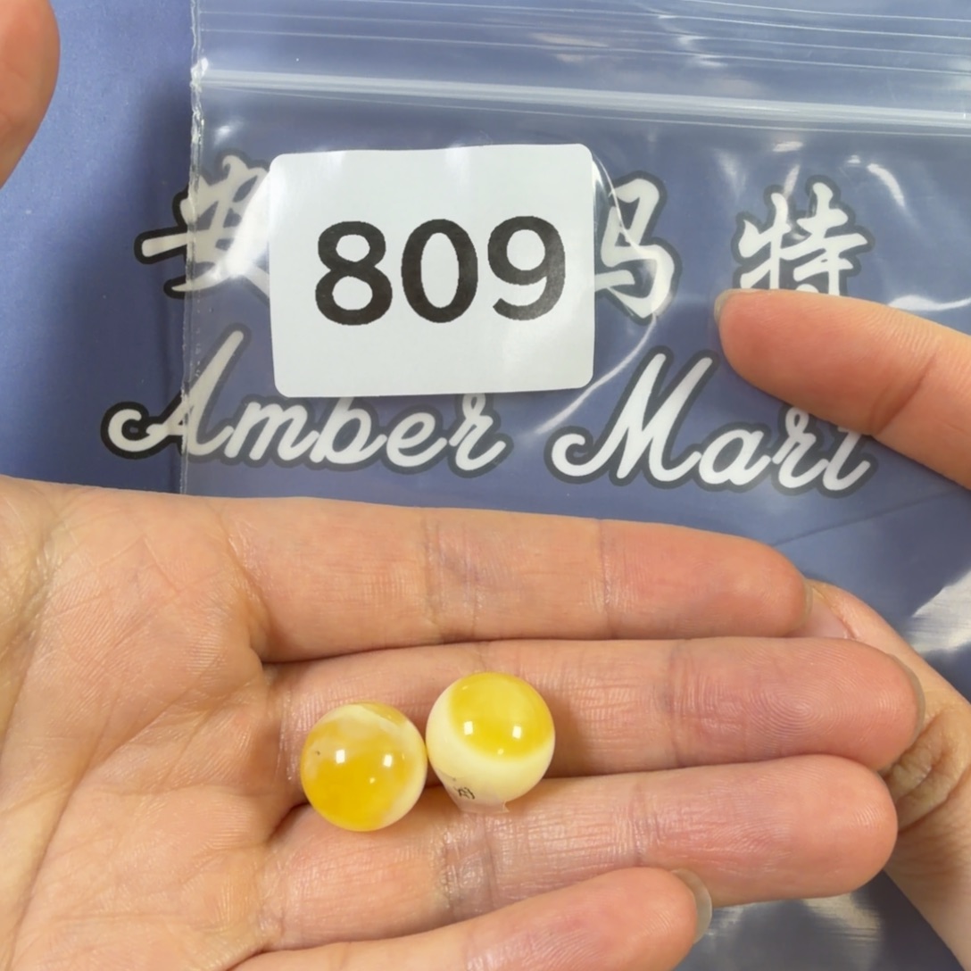 定制琥珀未镶嵌定制打孔后不退换 微瑕13+