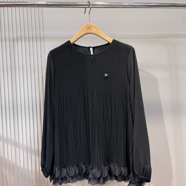 【26】步衣岛春夏新品0816-时尚气质百搭压褶上衣