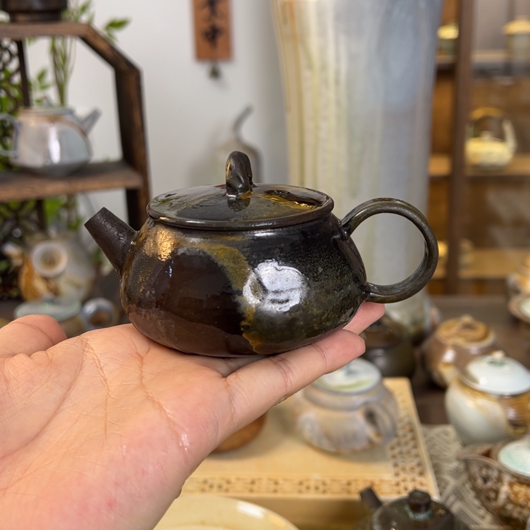 乌金柴烧精品手工壶
