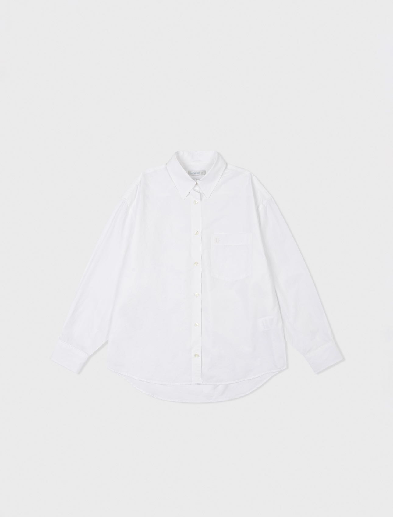 韩国小众品牌 LOWCLASSIC 百搭纯色翻领衬衫女