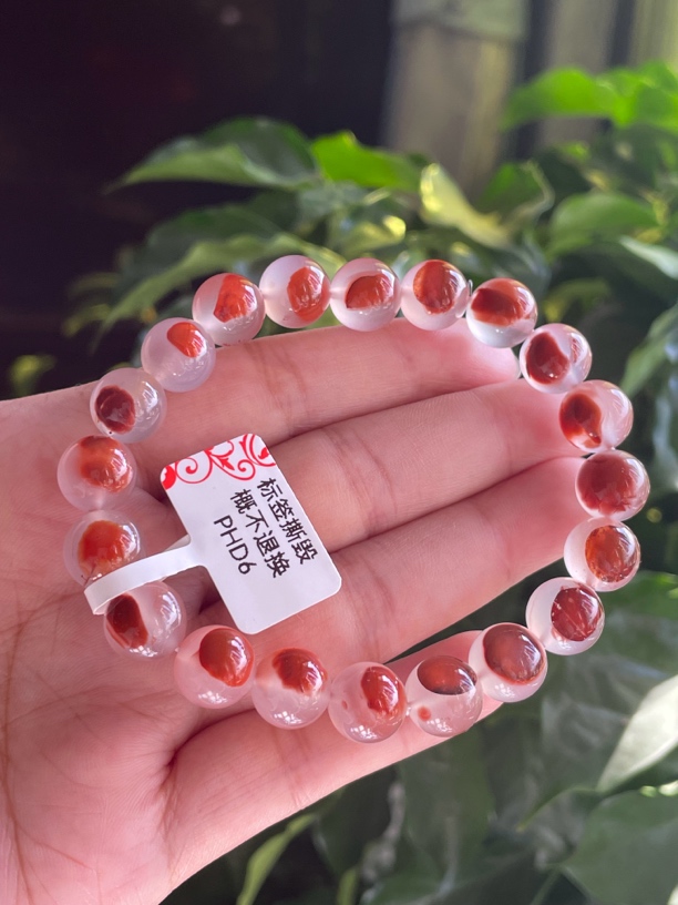 天然川料南红玛瑙冰飘鸿运当头飘花手串尺寸10m+一图一物实拍PHD6