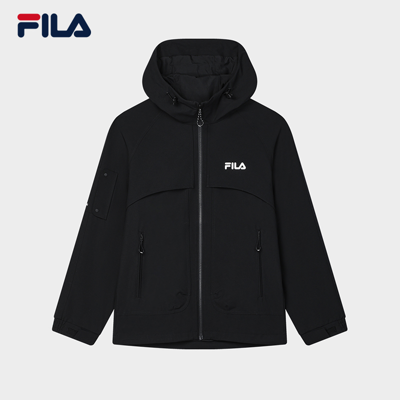 Fila/斐乐梭织上衣男士运动户外春季连帽时尚休闲舒适F11M519714F