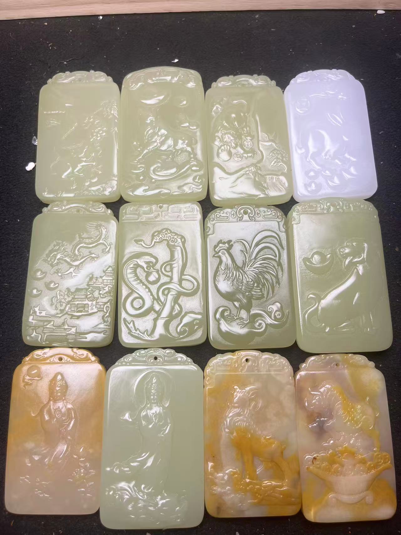 戈壁三彩石 方解石八大守护鱼缸盆景石（一物一拍，多样性发货）