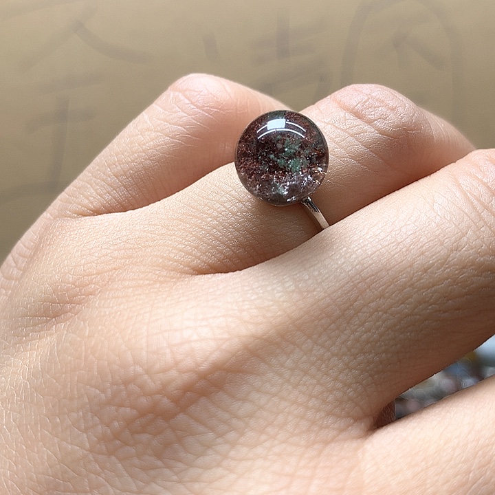 水晶水晶戒指银S925镶嵌