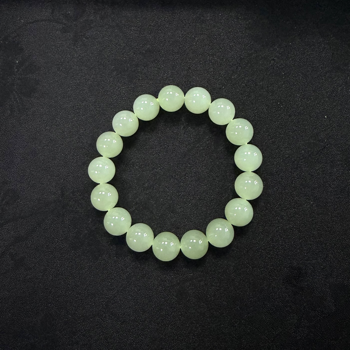 OSC062和田玉冰晴水圆珠手串单珠12mm