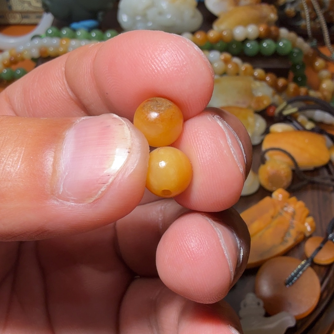 和田玉颈饰未镶嵌心**碍