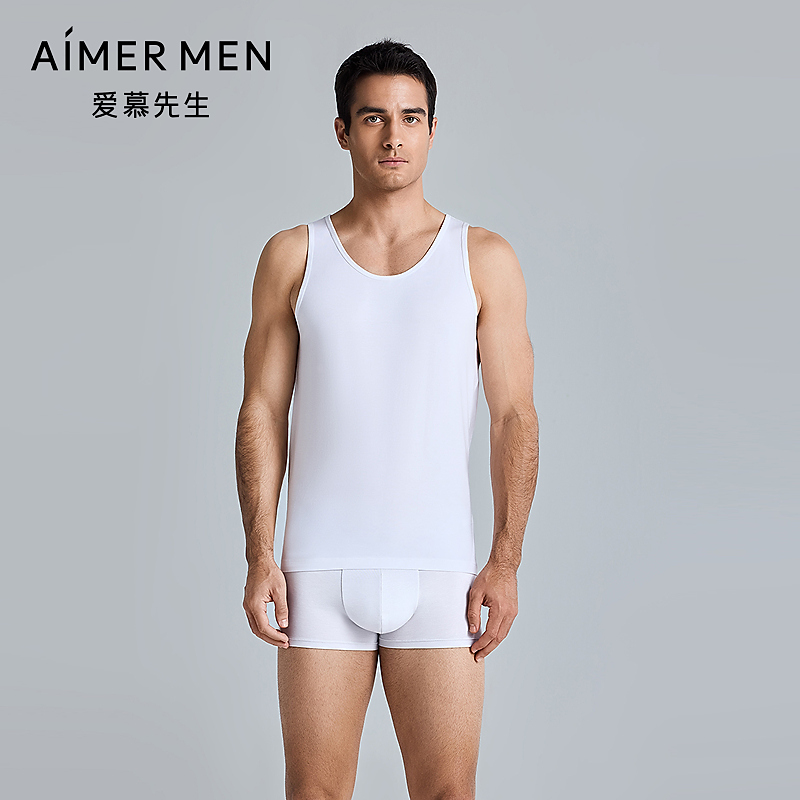 爱慕先生25SS1号棉系列跨栏背心NS11M301