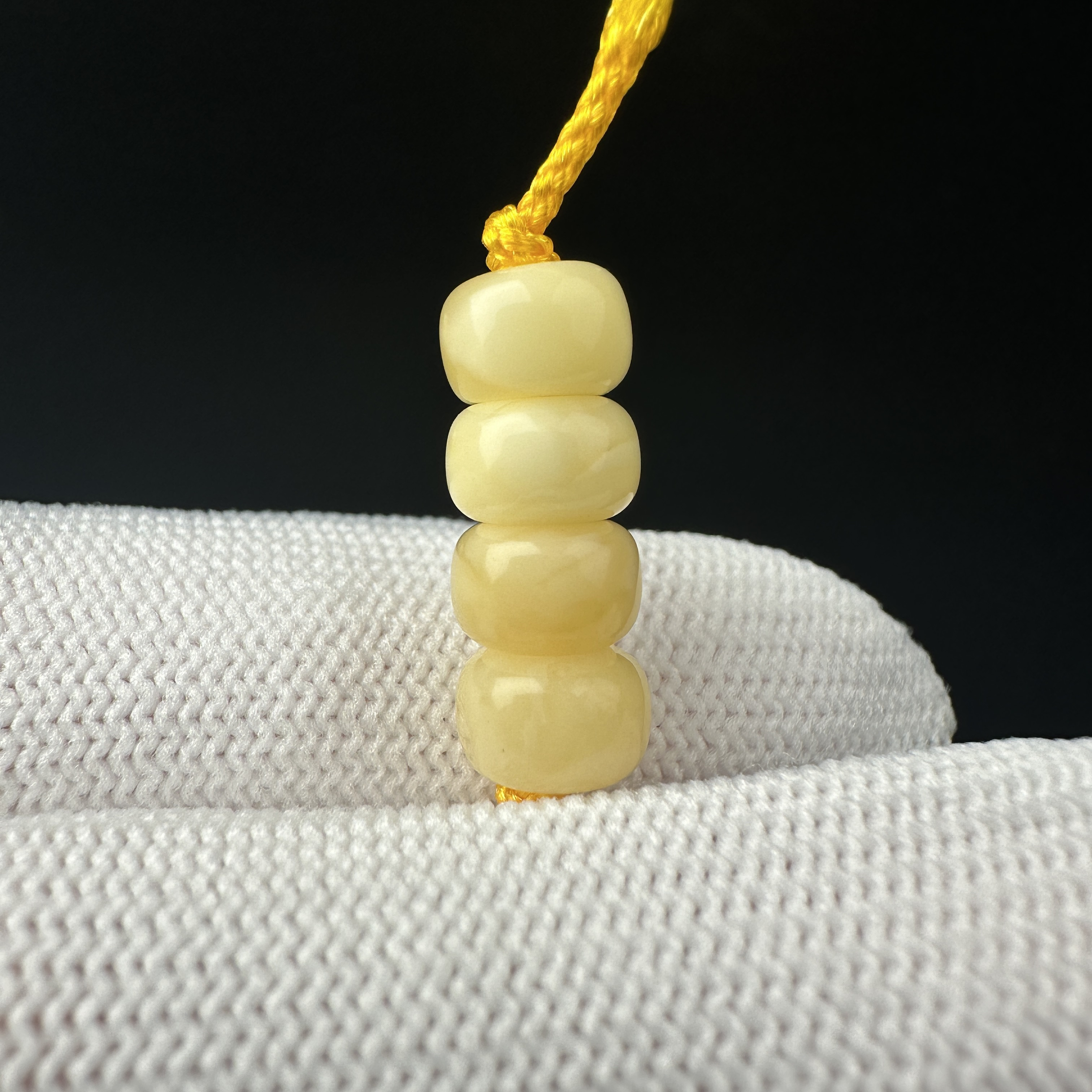 K3566天然原矿蜜蜡 隔珠7.3mm支持复检假一罚十