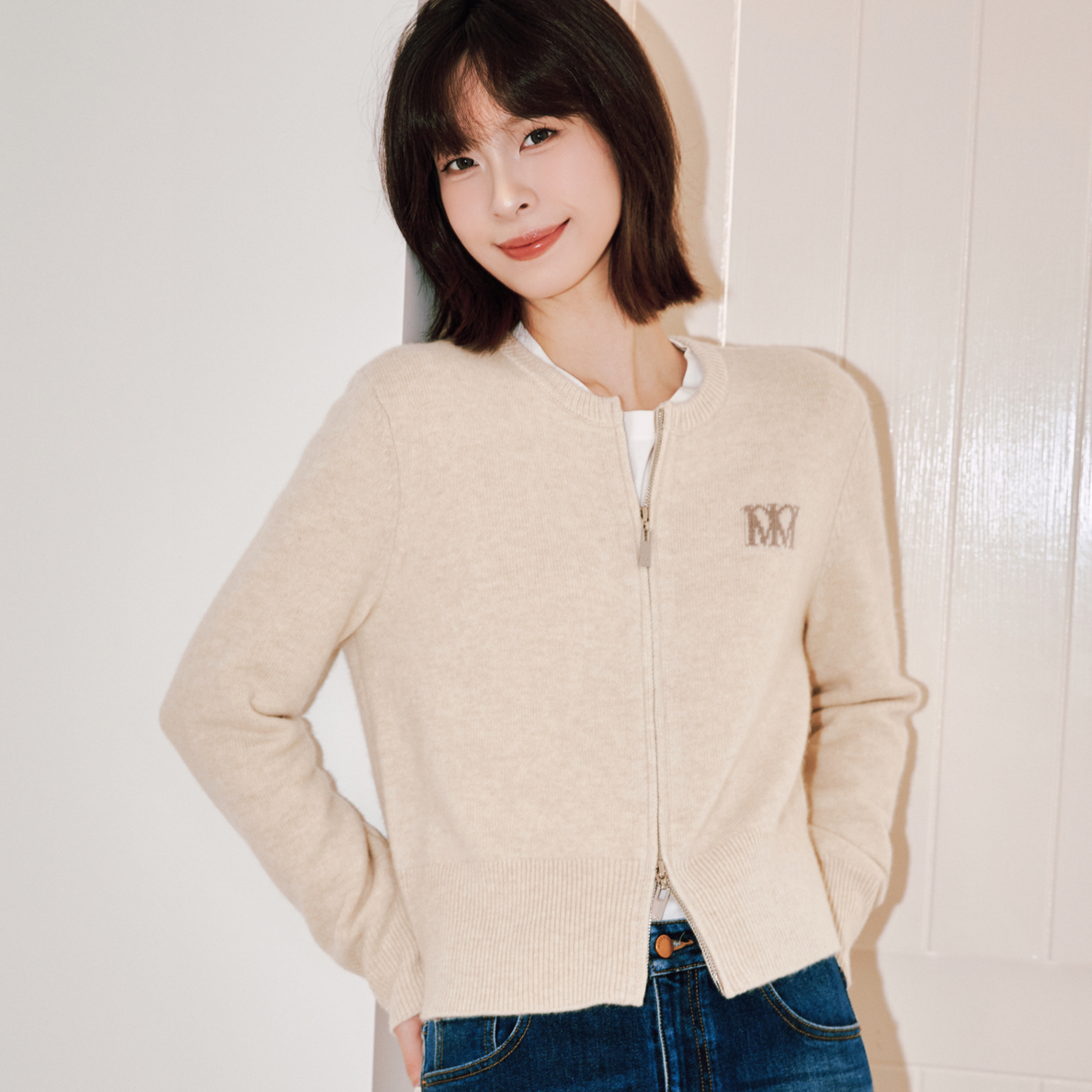 mithworld芦苇黄羊毛绒针织开衫