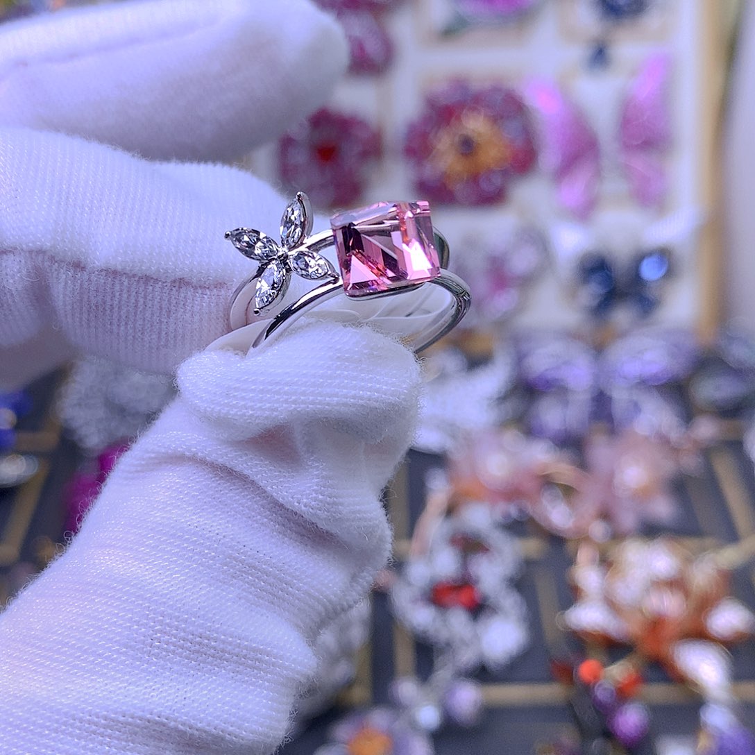 合成立方氧化锆铜施华戒指活口