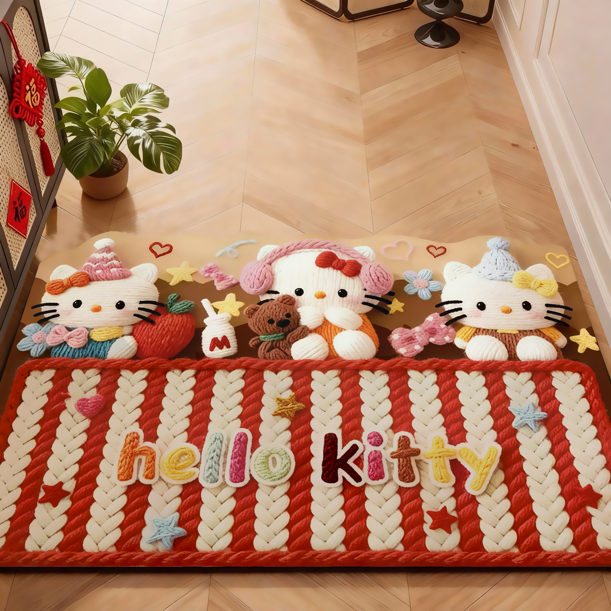 HelloKitty卡通可爱少女心硅藻泥地垫浴室防滑吸水家用入户门垫