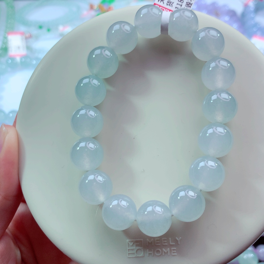 翡翠未镶嵌手链卡12.7