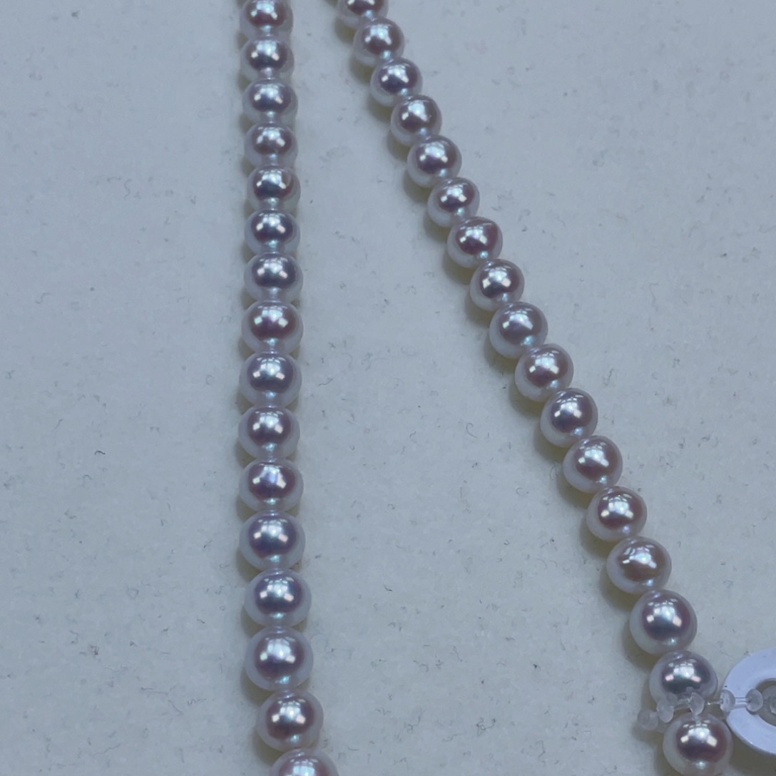 淡水珍珠颈饰银S925镶嵌6.5m左右亮瞎眼冷蓝白粉巨亮
