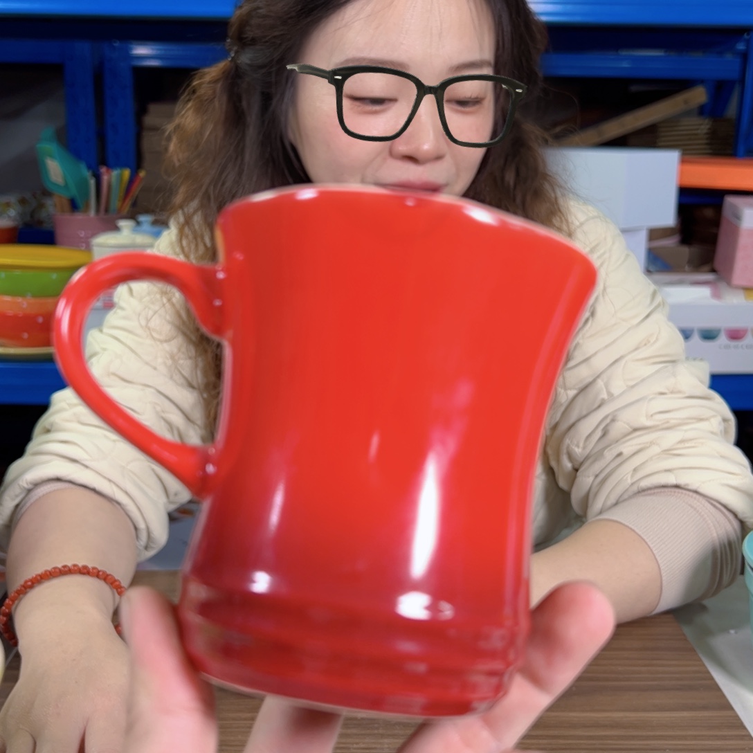 陶瓷红色收腰bei子