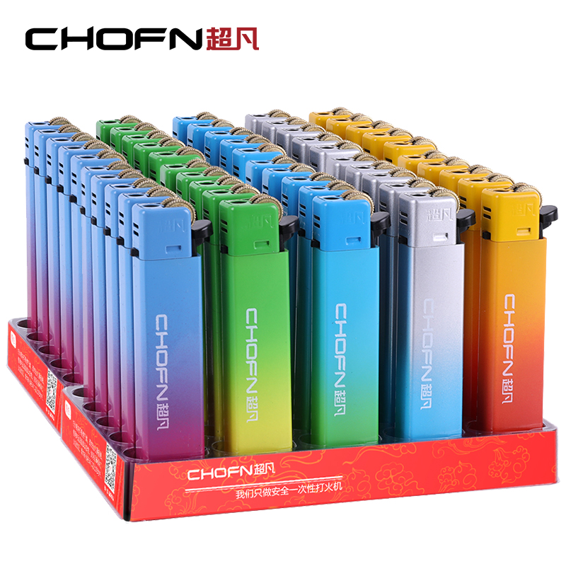 chofn/超凡50支CF33砂轮打火机火石一次性打火机定制订做印字广告
