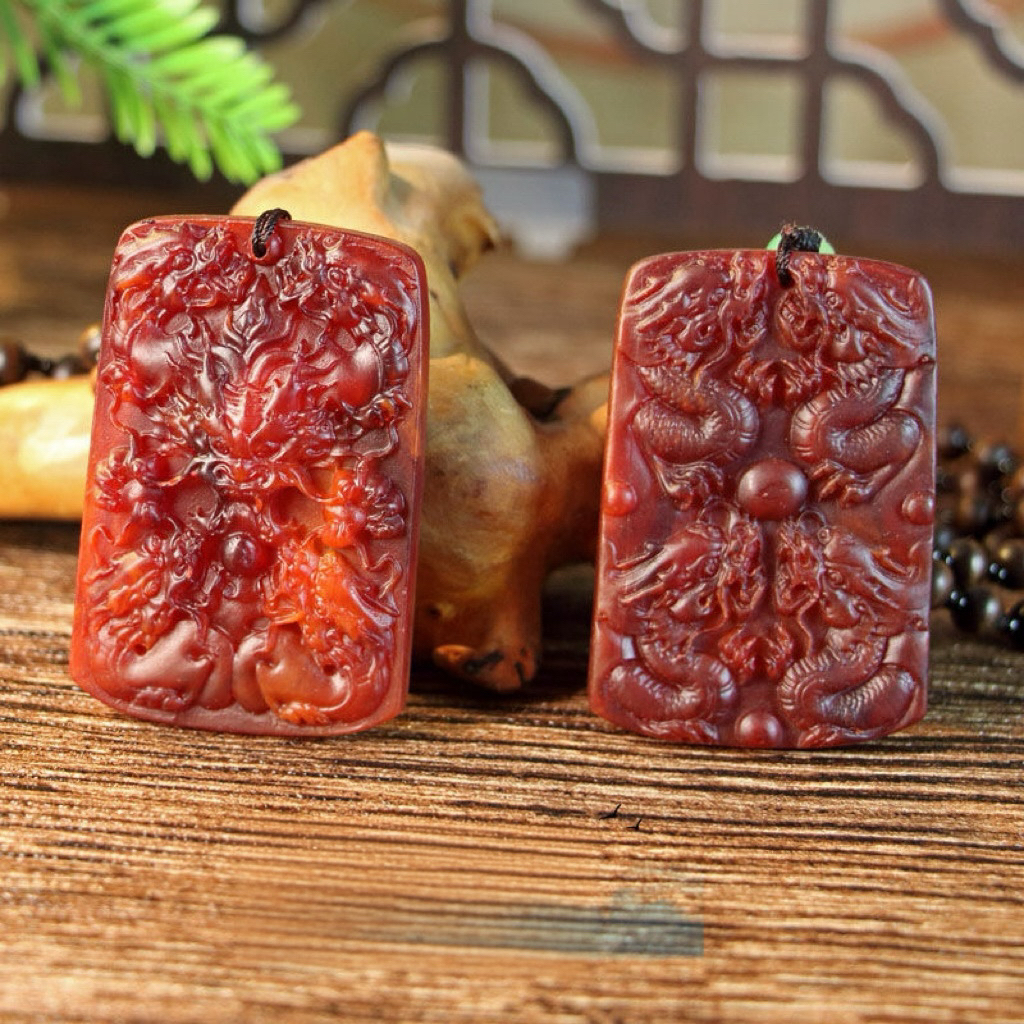 HC. 龙涎香味 香薰雕刻双面吊坠-HWZ-1A